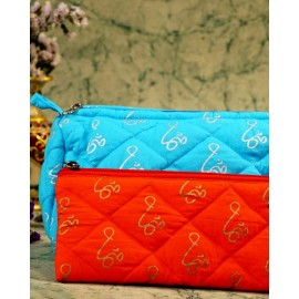 Pouch: Pen/Pencil - Om Print Fabric