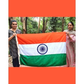 Tiranga - Indian Flag in Khadi: 3' x 4.5'