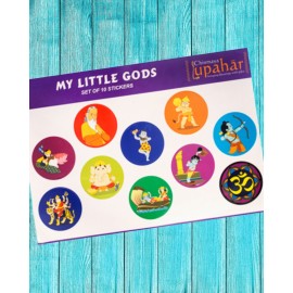 Sticker Sheet with Cute and Colourful Little Gods