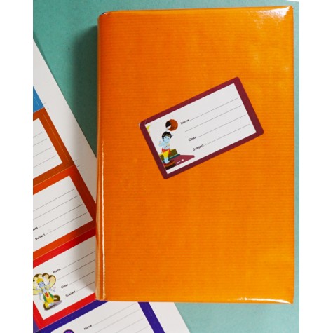 Notebook Labels with Colourful Little Gods
